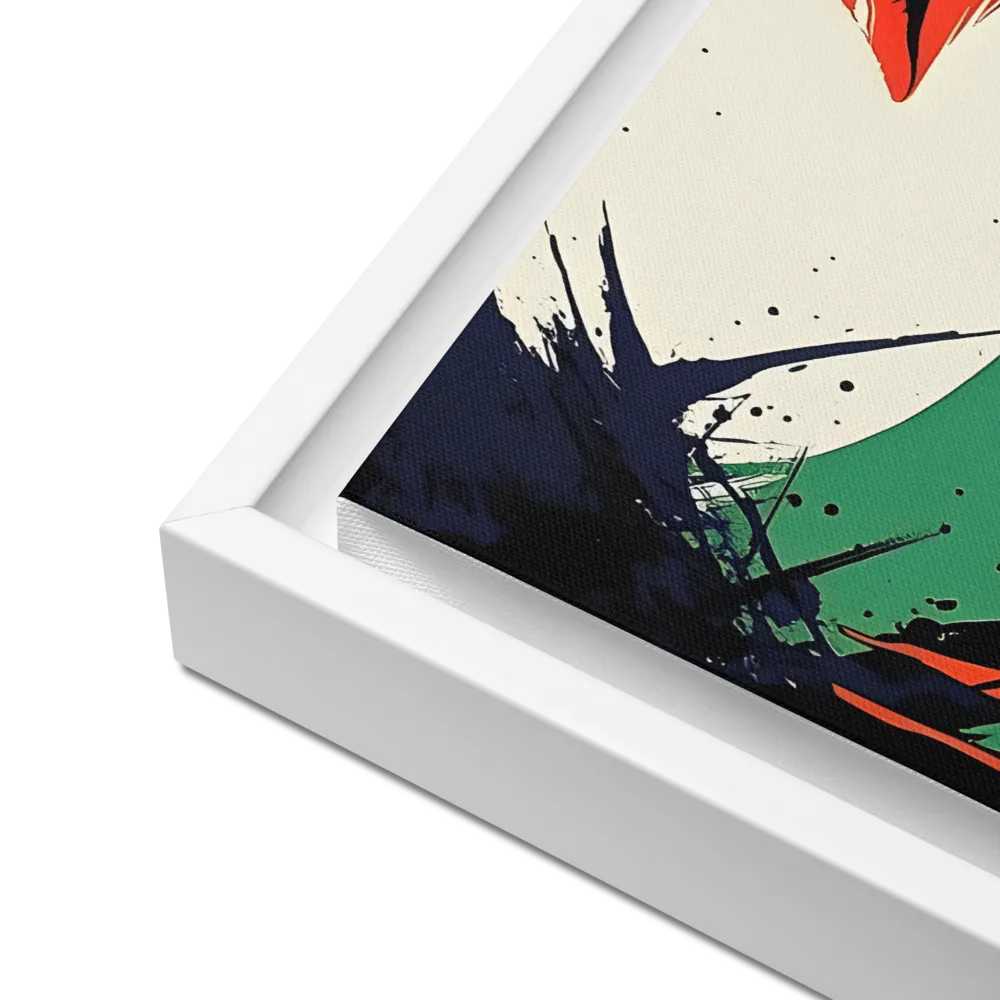 Bold Reflections: A Pop Art Portrait | Canvas with White Frame | 12″×16″