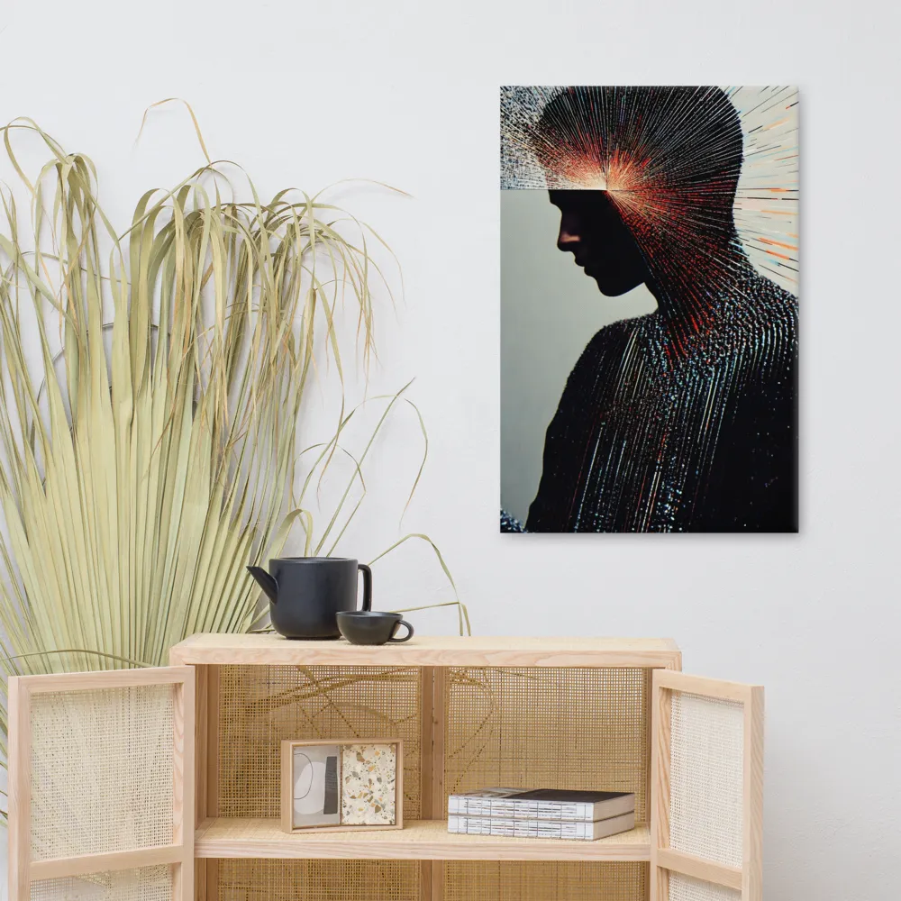 Radiant Reflection: An Abstract Journey of Thought | Canvas | 24″×36″