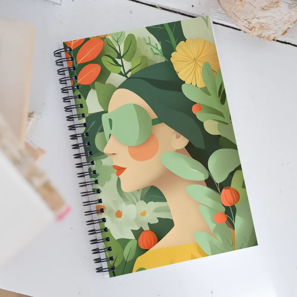 Nature's Serenity: A Modern Portrait | Spiral Notebook