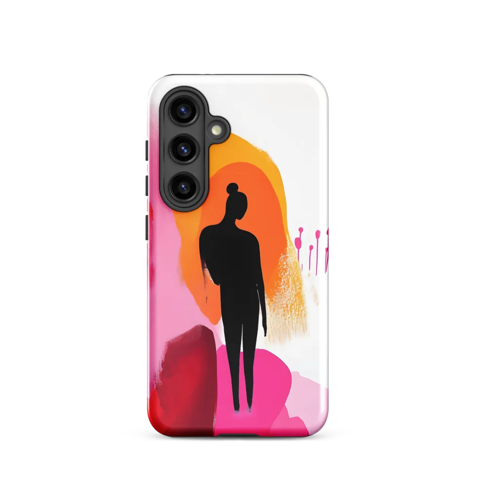 Silhouette in Colorful Abstraction