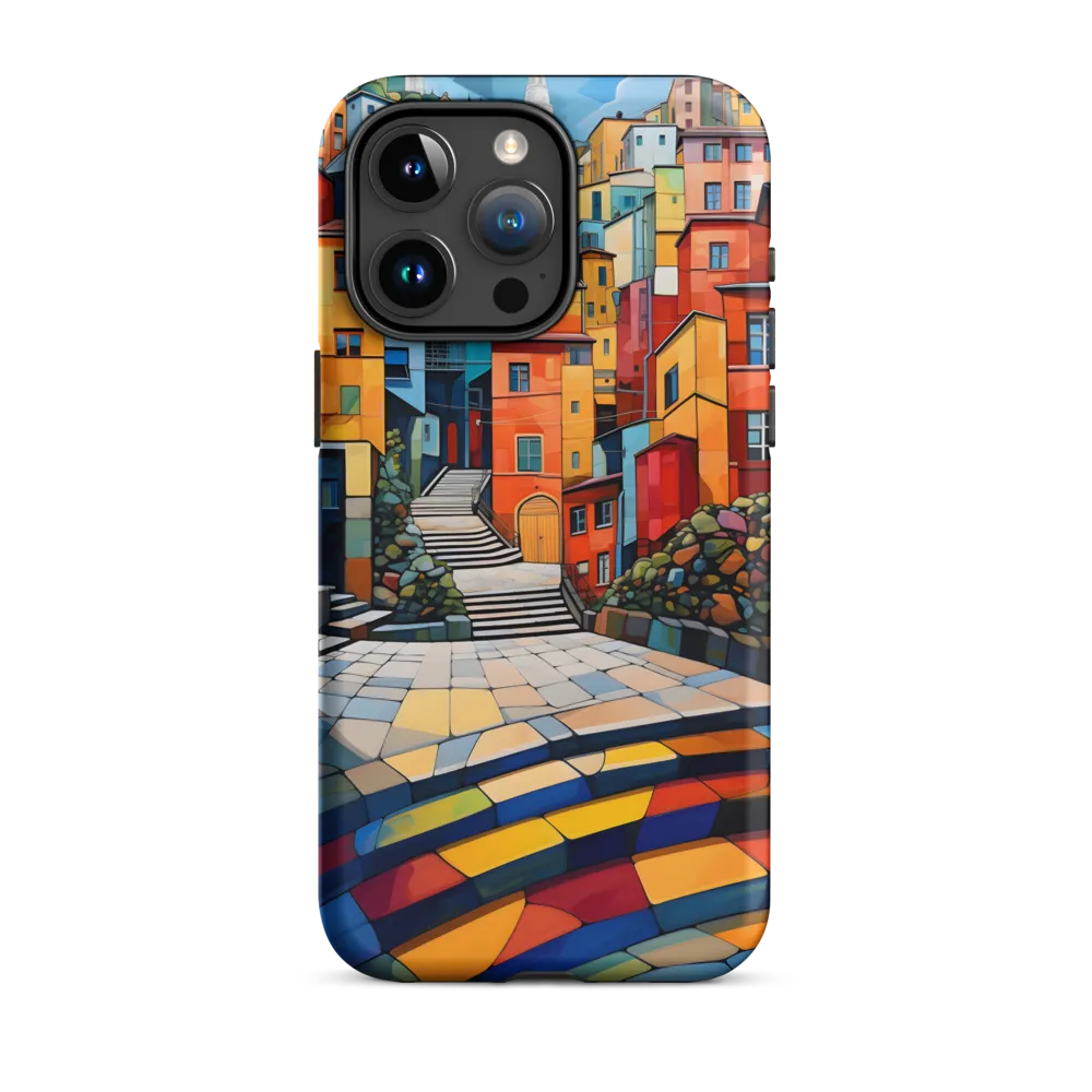 Vibrant Village: A Cubist Journey