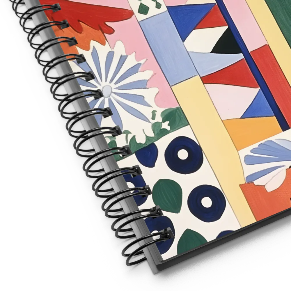 Vibrant Geometric Harmony | Spiral Notebook