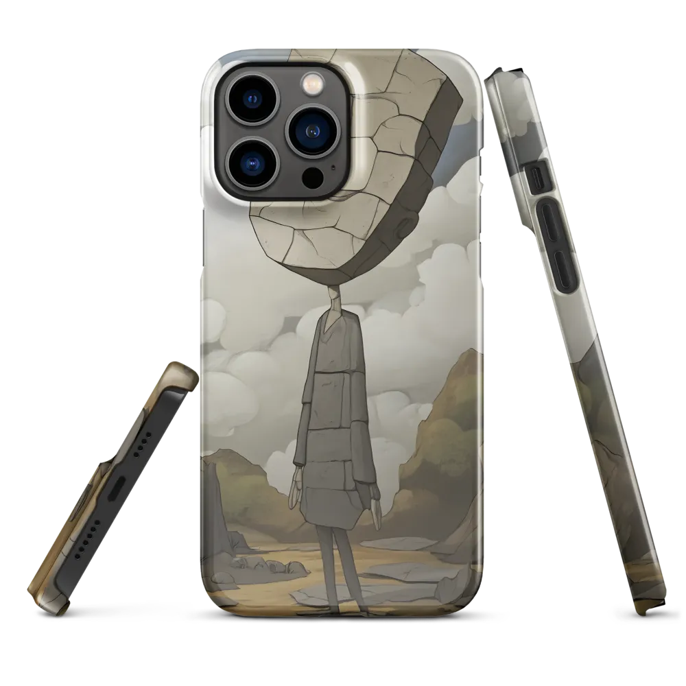 Whimsical Stone Figure in a Rocky Landscape | Phone Case |  13 Pro Max | Snap Case | Glossy