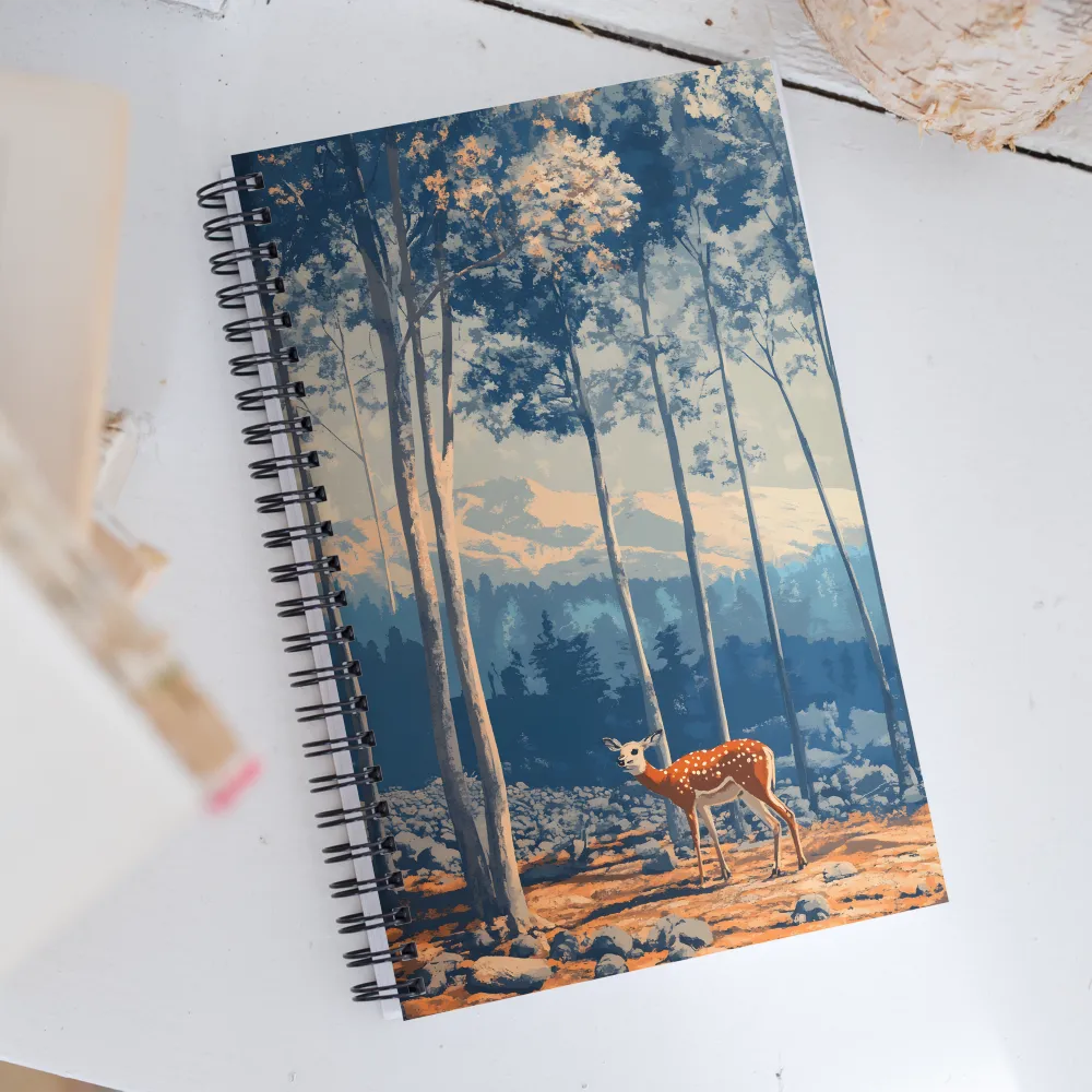 Whispers of the Forest: A Serene Encounter | Spiral Notebook