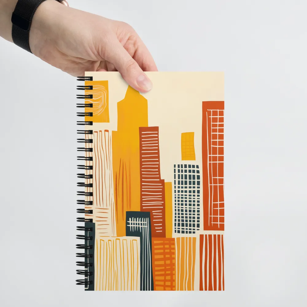 Urban Melodies: A Modern Cityscape | Spiral Notebook