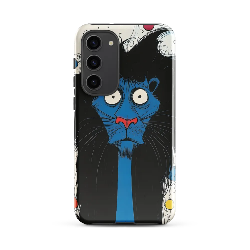 Whimsical Blue Lion