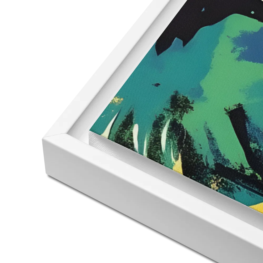 Elegance of the Wild: A Colorful Harmony | Canvas with White Frame | 24″×36″