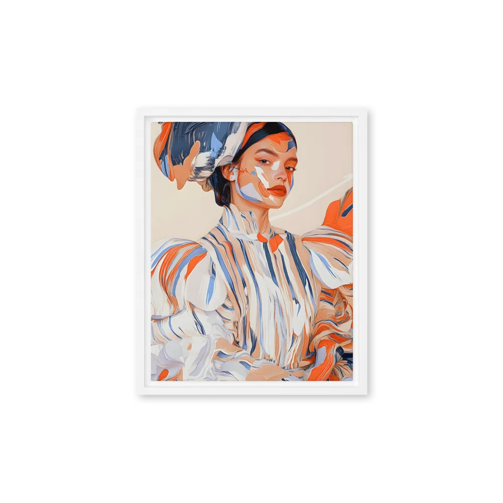 Vibrant Elegance | Canvas with White Frame | 11″×14″