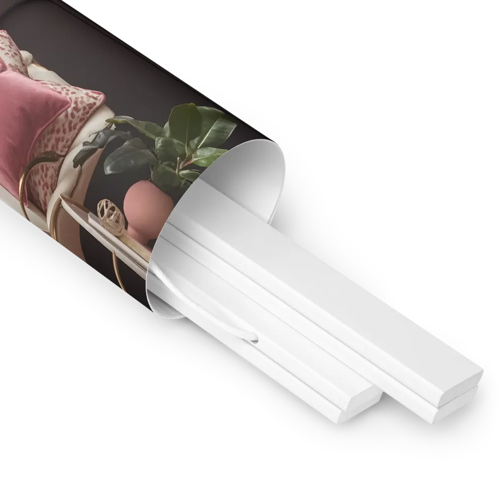 Elegance in Contrast: A Modern Interior Design | Poster With White Wood Hanger | 10″×10″