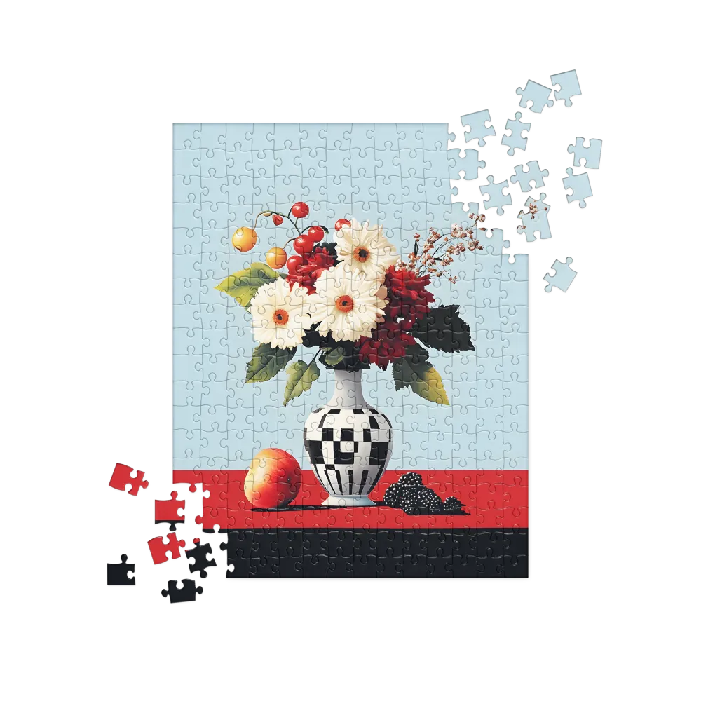 Floral Symphony: A Modern Still Life | Jigsaw Puzzle | 252 pieces