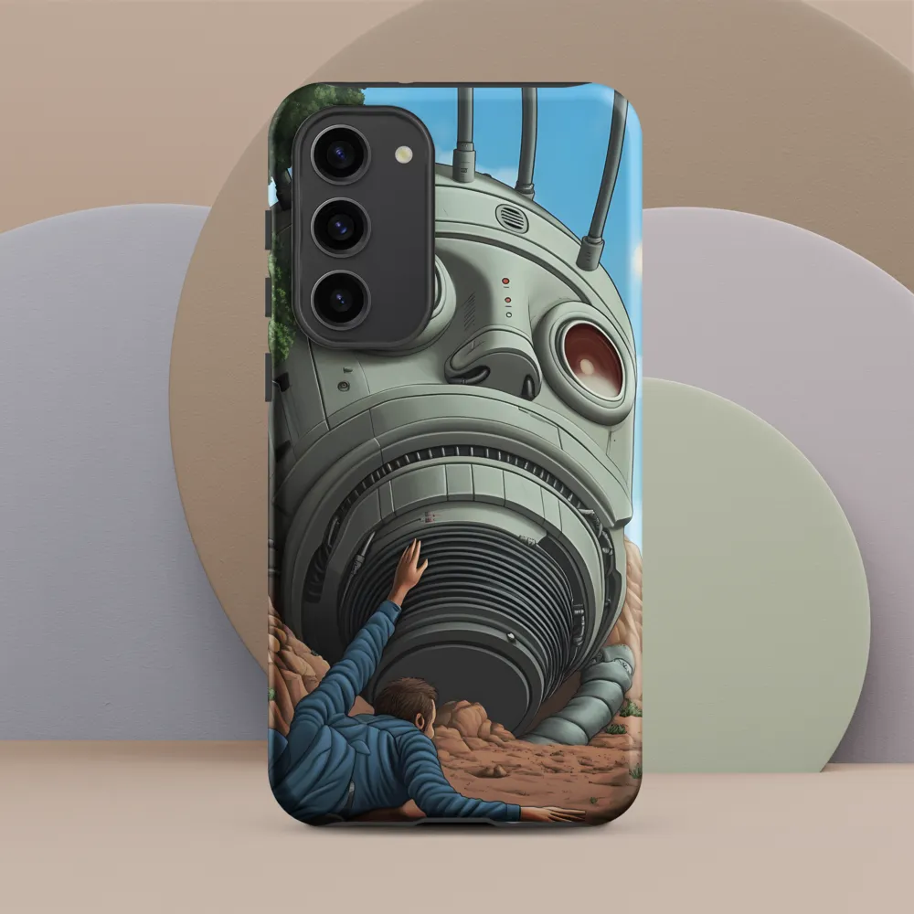 The Descent into Technological Abyss | Phone Case |  S23 Plus | Tough Case | Matte