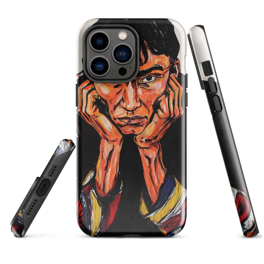 Contemplative Intensity: An Expressionist Portrait