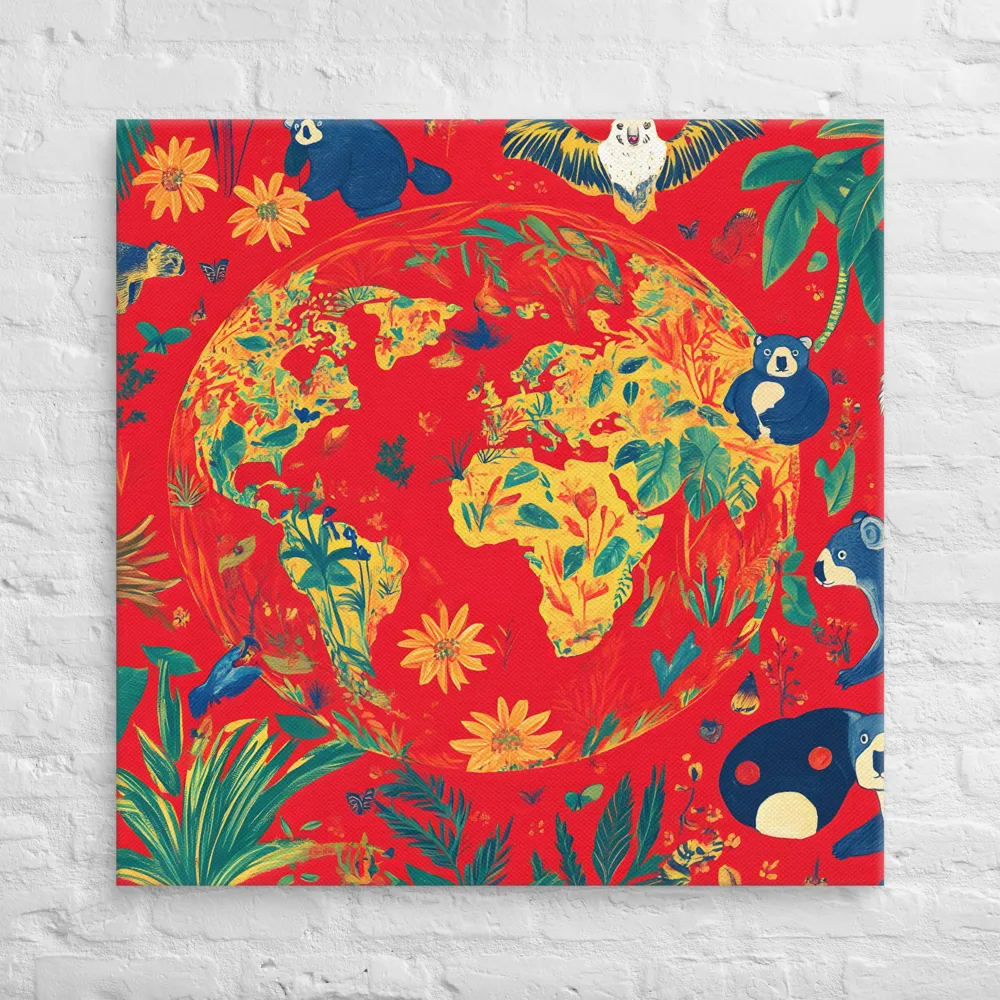 Celebration of Life on Earth | Canvas | 36″×36″