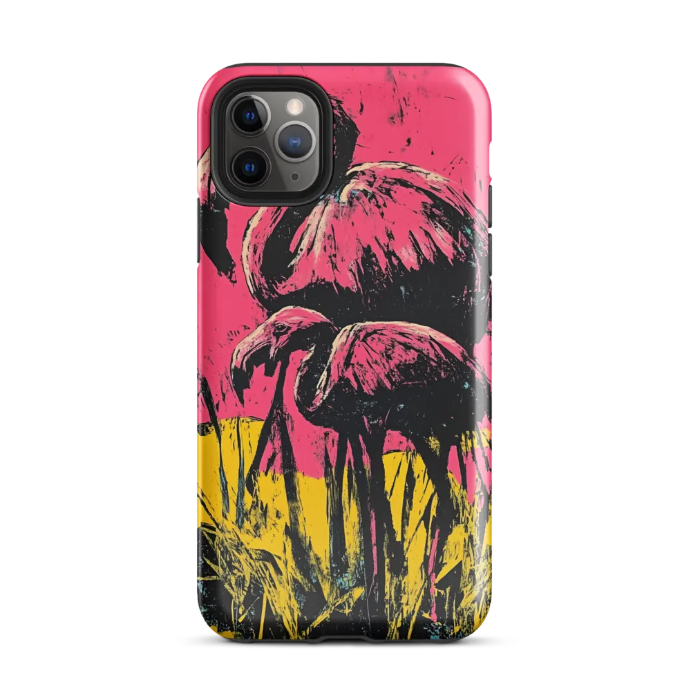 Flamingo Duet: A Pop Art Expression | Phone Case |  11 Pro Max | Tough Case | Glossy