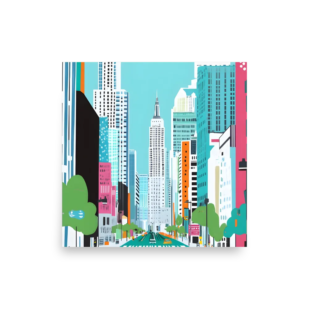 Urban Symphony: A Modern Cityscape | Poster | 18″×18″