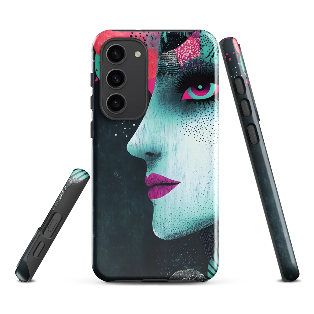 Mystical Beauty in Blue and Pink | Phone Case |  S23 Plus | Tough Case | Glossy