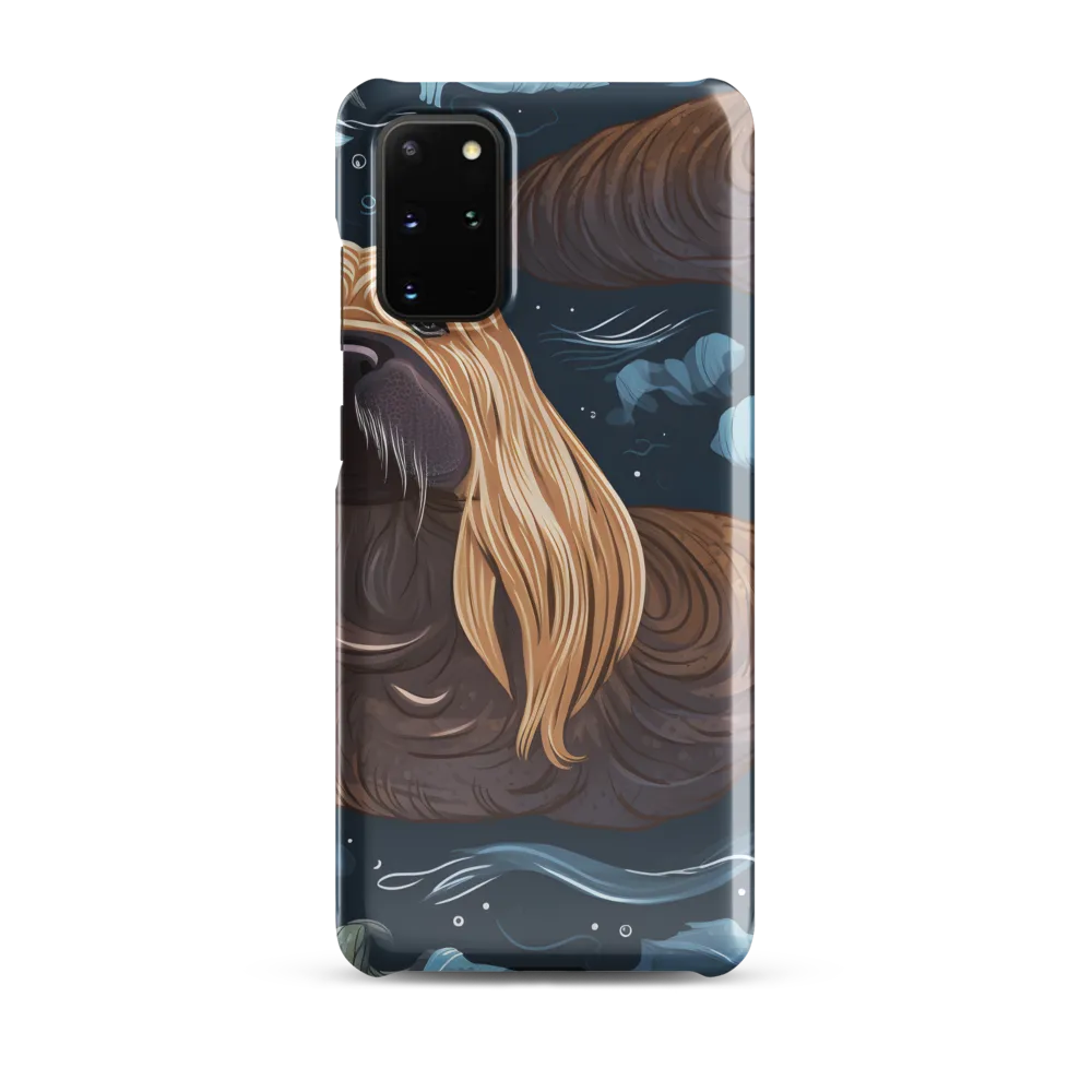 Whimsical Walruses in Deep Blue