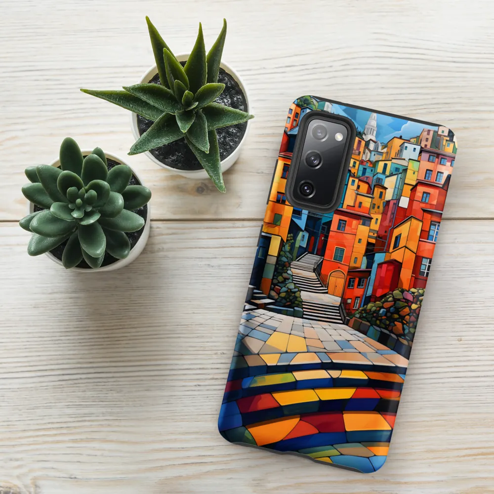 Vibrant Village: A Cubist Journey