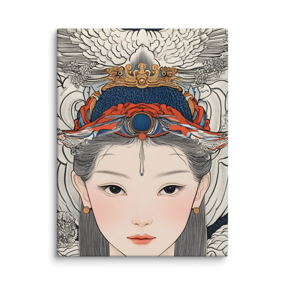 Serenity in Myth: A Traditional Portrait | Canvas | 18″×24″