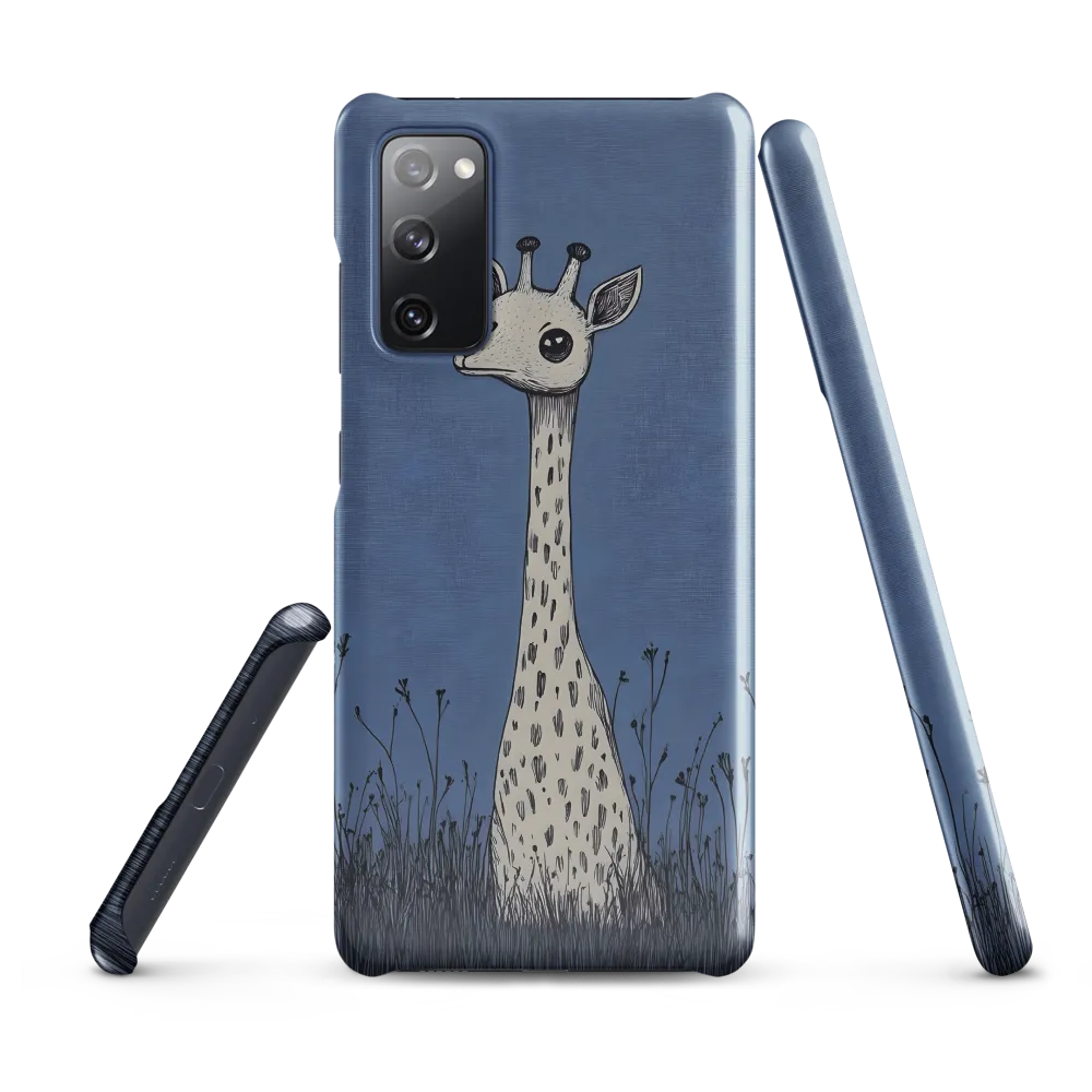 Whimsical Giraffe in Blue
