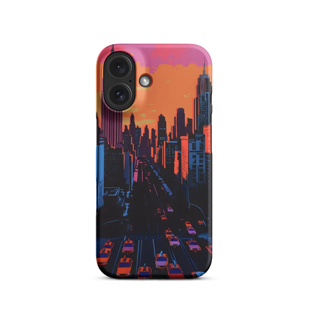 Sunset Over Skyscrapers | Phone Case |  16 | Snap Case | Matte