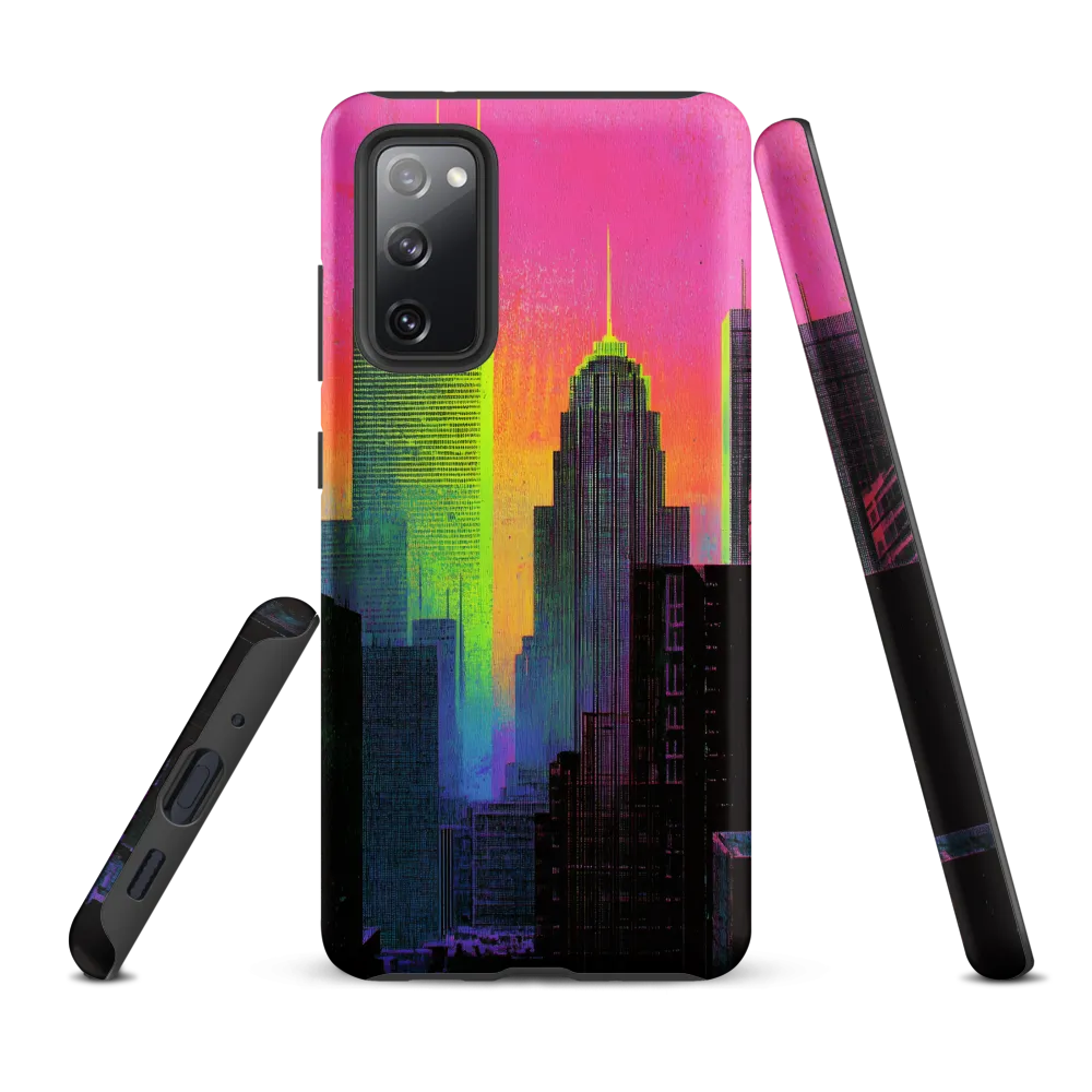 Neon Dreamscape: A Synthwave City | Phone Case |  S20 FE | Tough Case | Matte