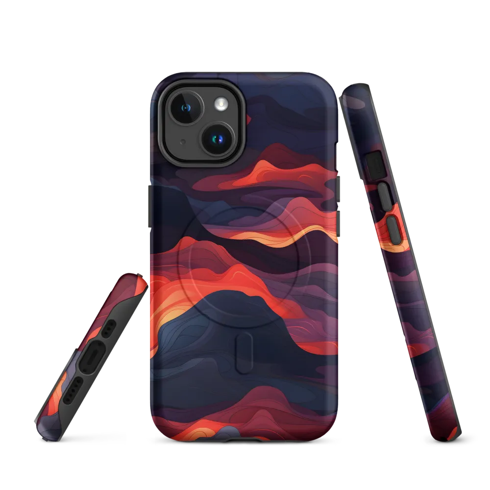 Ethereal Waves of Color | Phone Case |  14 | MagSafe® Tough Case | Matte