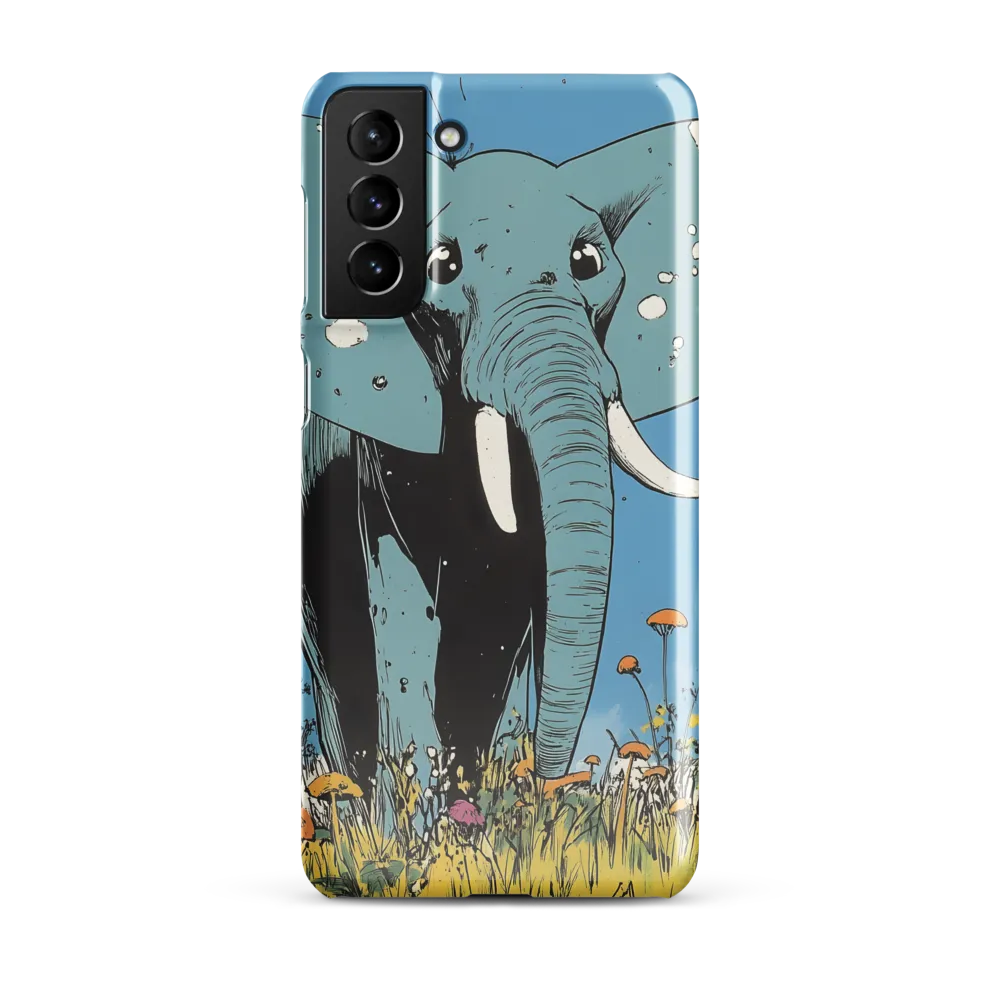 Whimsical Blue Elephant in Bloom