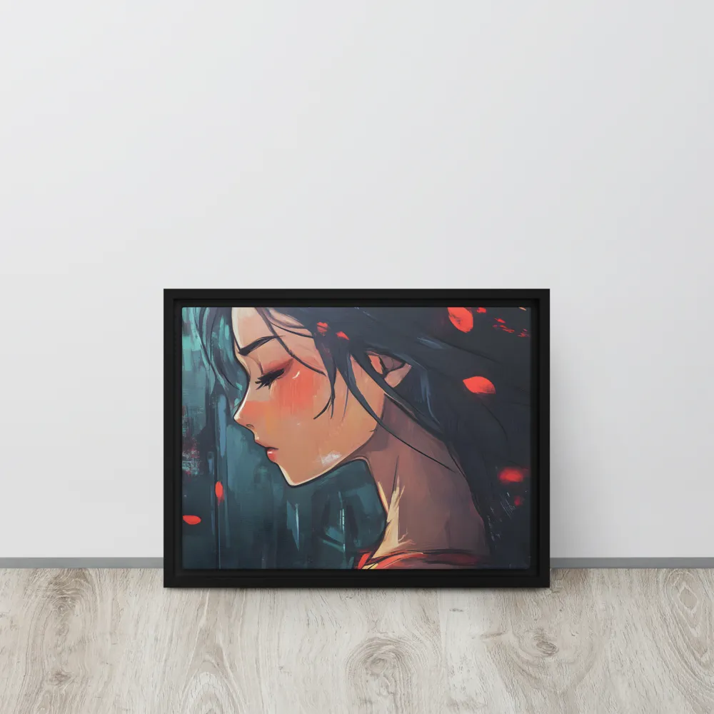 Whispers of Melancholy | Canvas with Black Frame | 12″×16″
