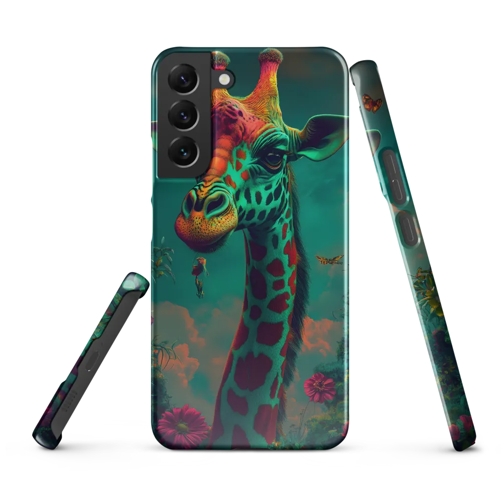 Whimsical Giraffe Among Blossoms | Phone Case |  S22 Plus | Snap Case | Glossy