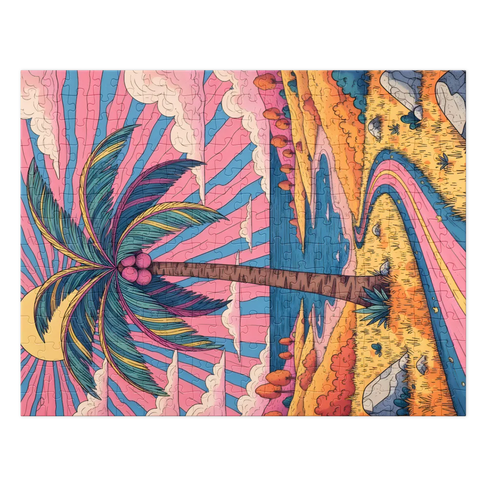 Sunburst Palm 
 Jigsaw Puzzle in Tin Box