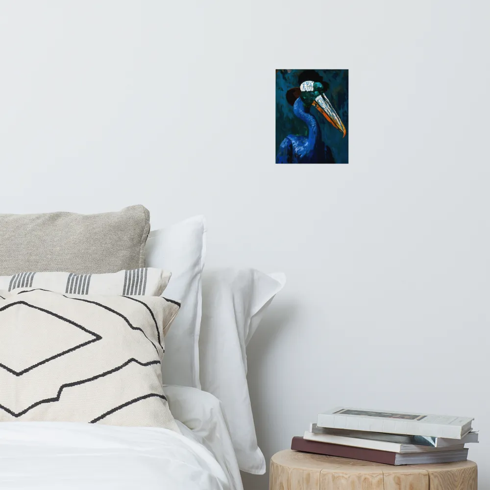 Majestic Absurdity: The Hat-Wearing Bird | Poster | 8″×10″