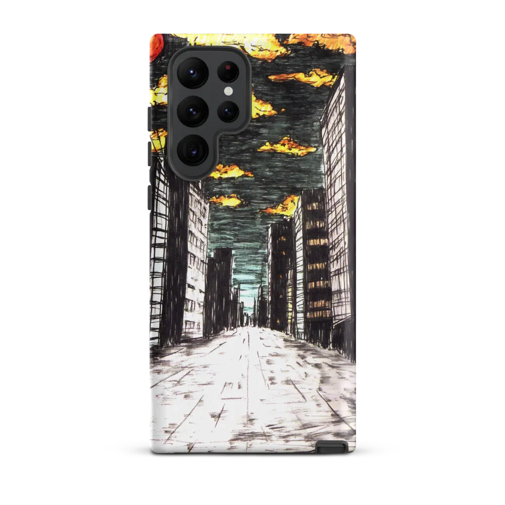 Eclipsed Cityscape | Phone Case |  S22 Ultra | Tough Case | Matte