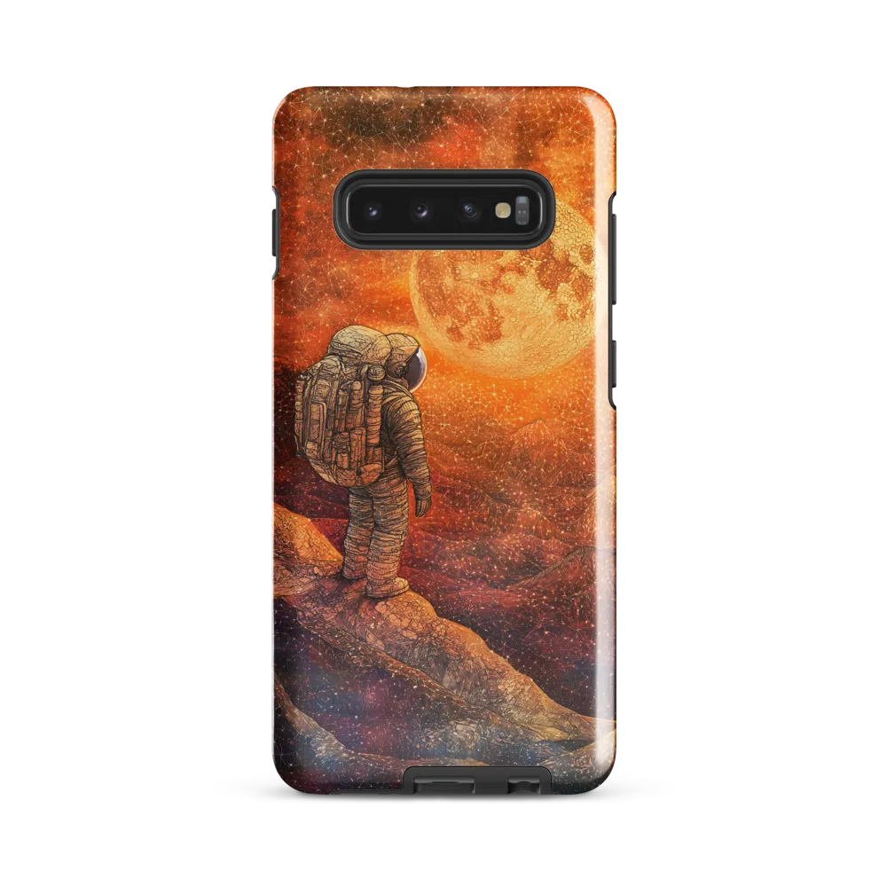 Journey to the Celestial: An Astronaut's Reflection | Phone Case |  S10 Plus | Tough Case | Glossy