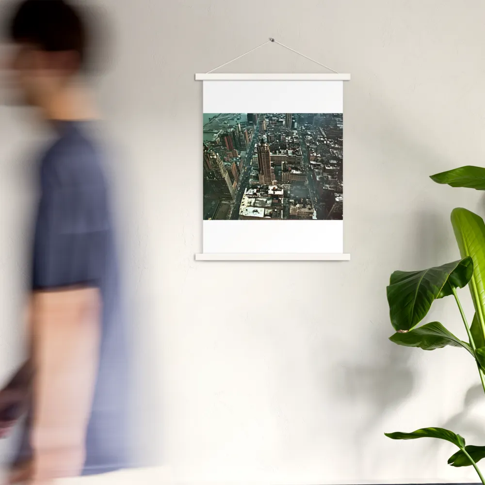Aerial Symphony of Urban Life | Poster With White Wood Hanger | 18″×24″