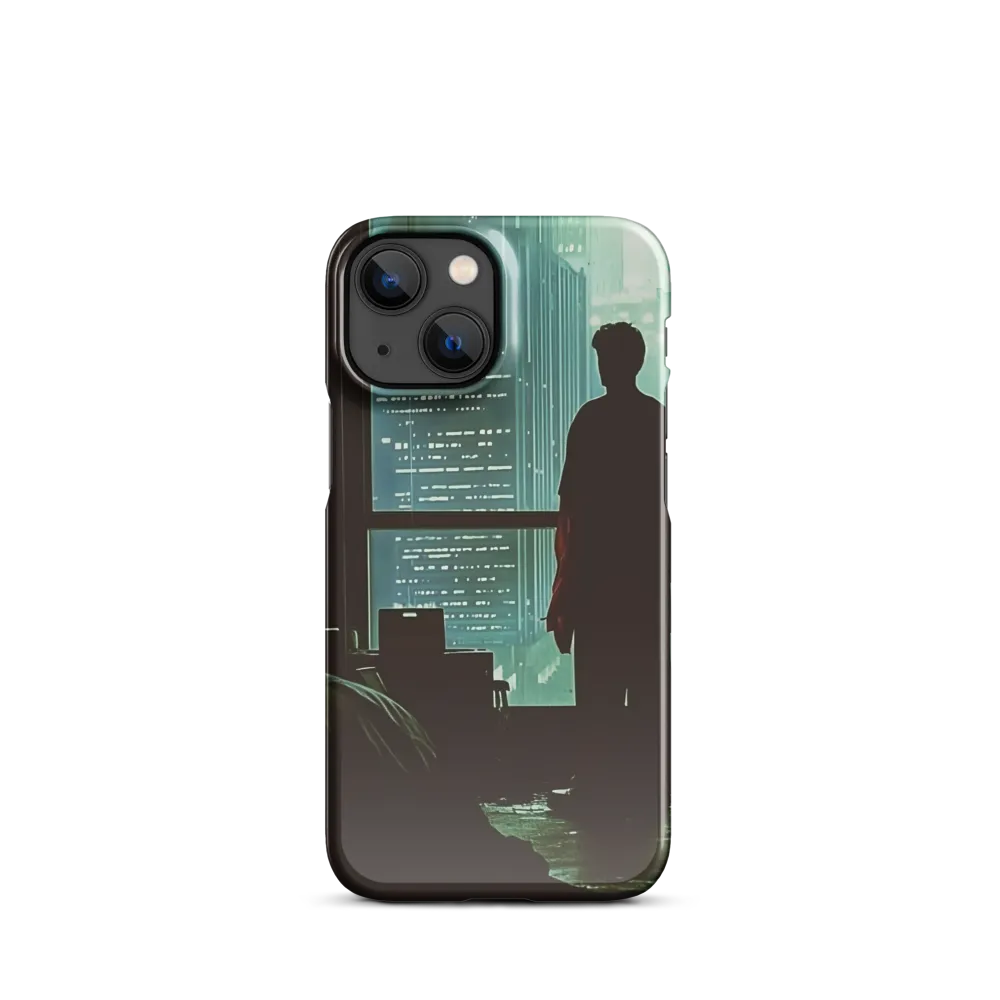 Silent Contemplation in a Futuristic Dystopia | Phone Case |  13 Mini | Snap Case | Glossy