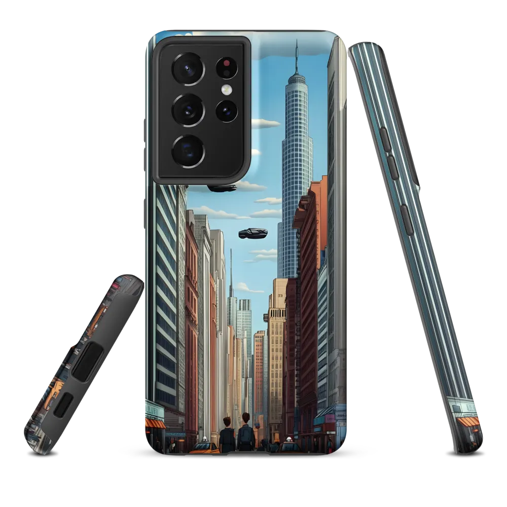 Futuristic Stroll through the Urban Skyline
