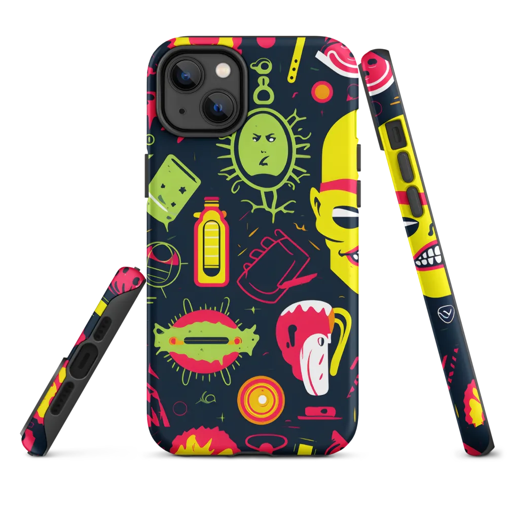 Neon Revelry: A Quirky Exploration of Modern Pop Art
