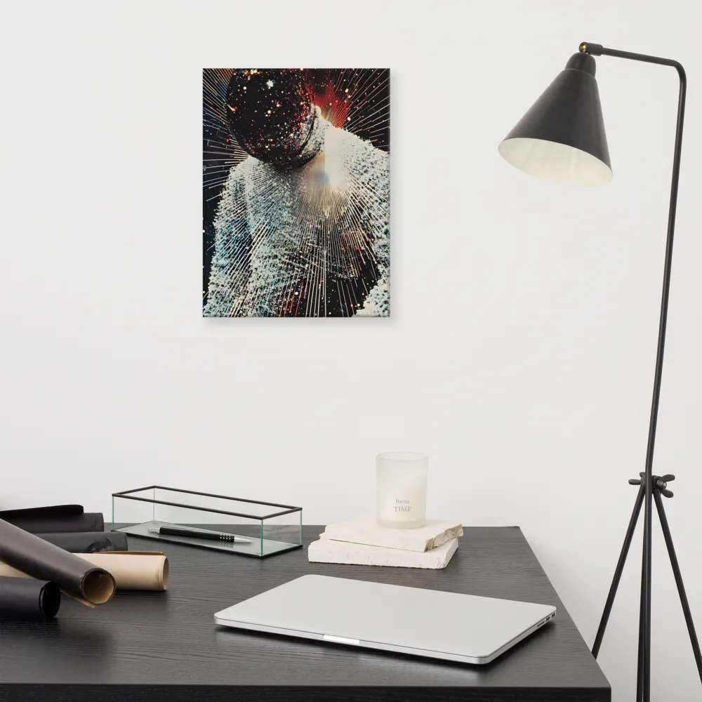 Ethereal Astronaut: A Journey Through the Cosmos | Canvas | 12″×16″