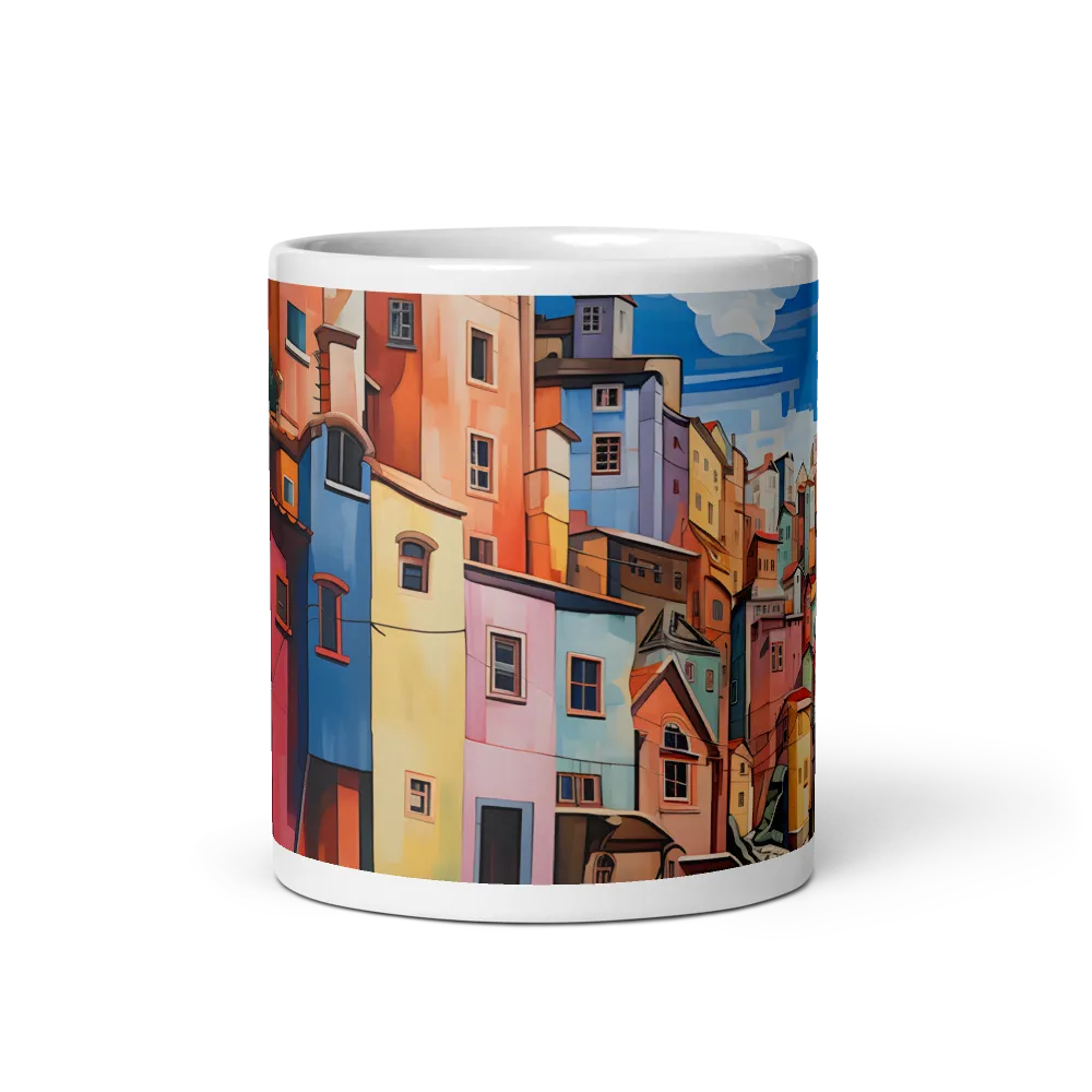 Whimsical Heights: A Vibrant Cityscape | Mug with White inside | 11 oz