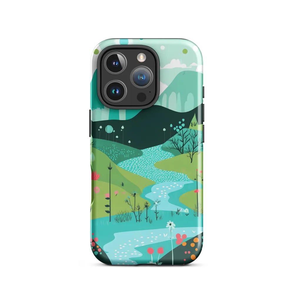 Whimsical River in a Lush Landscape