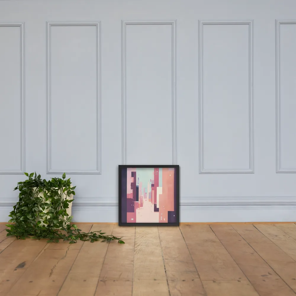 Tranquil Cityscape | Poster with Black Frame | 16″×16″