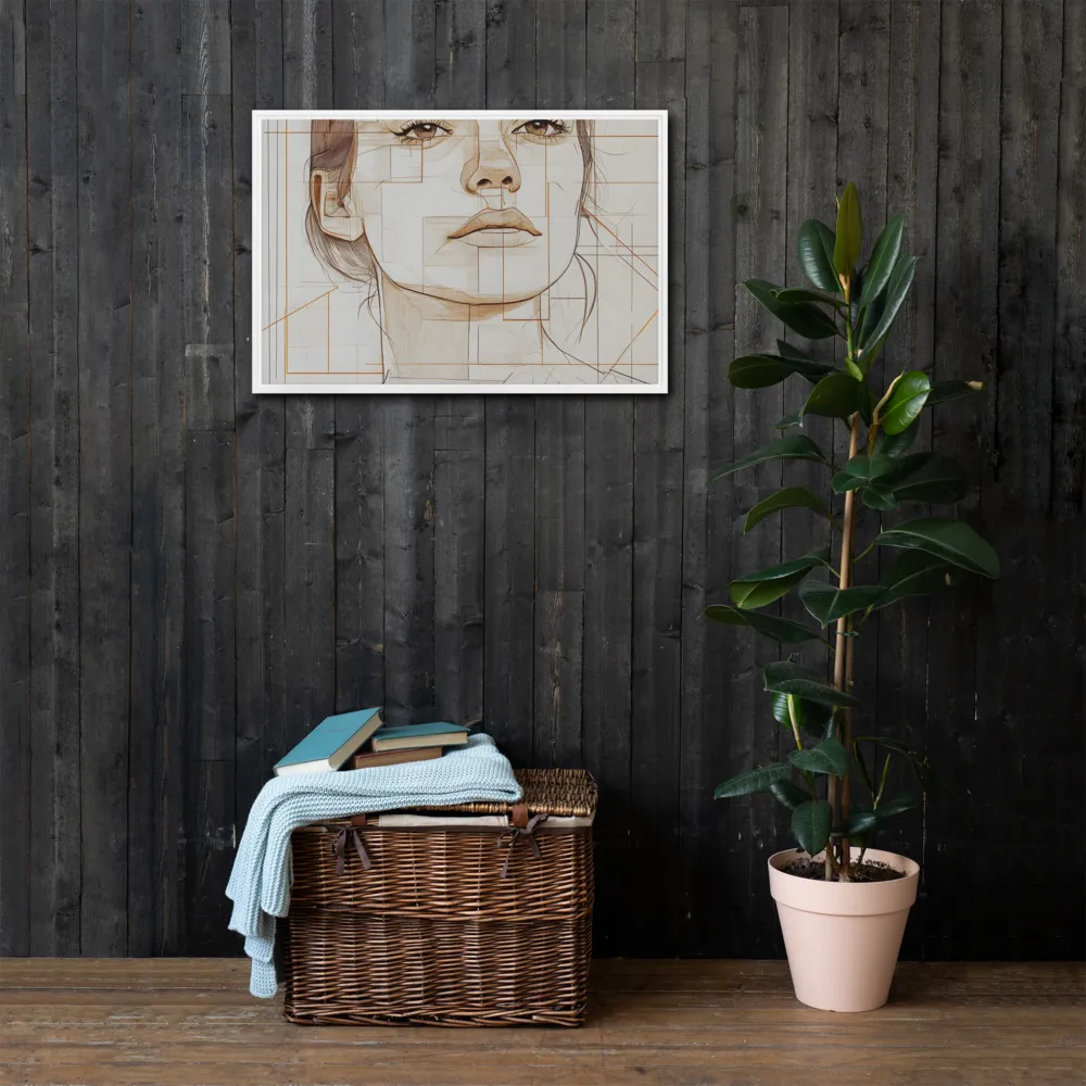 Geometric Serenity: A Minimalist Portrait