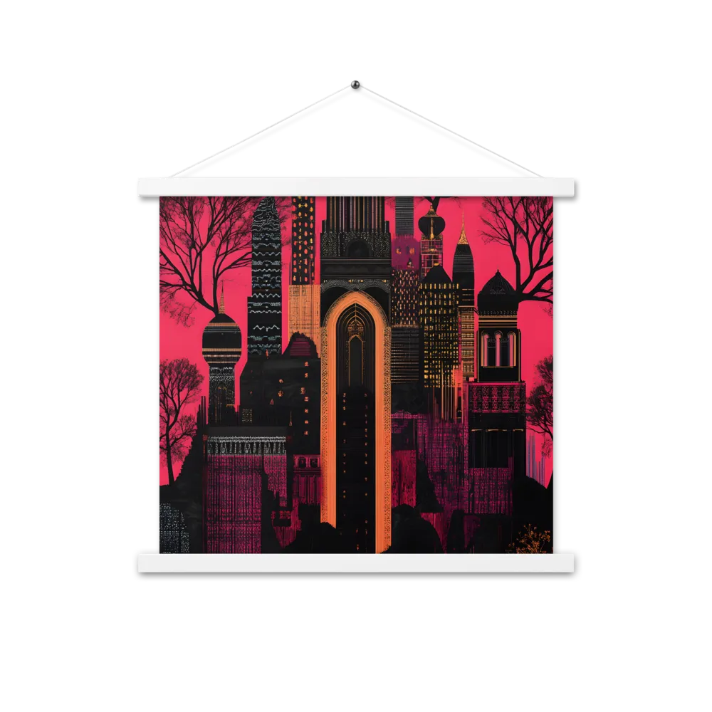 Urban Reverie | Poster With White Wood Hanger | 18″×18″