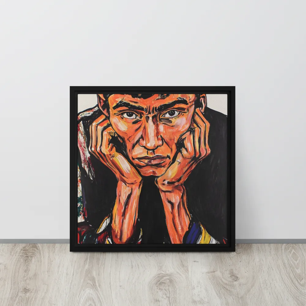 Contemplative Intensity: An Expressionist Portrait