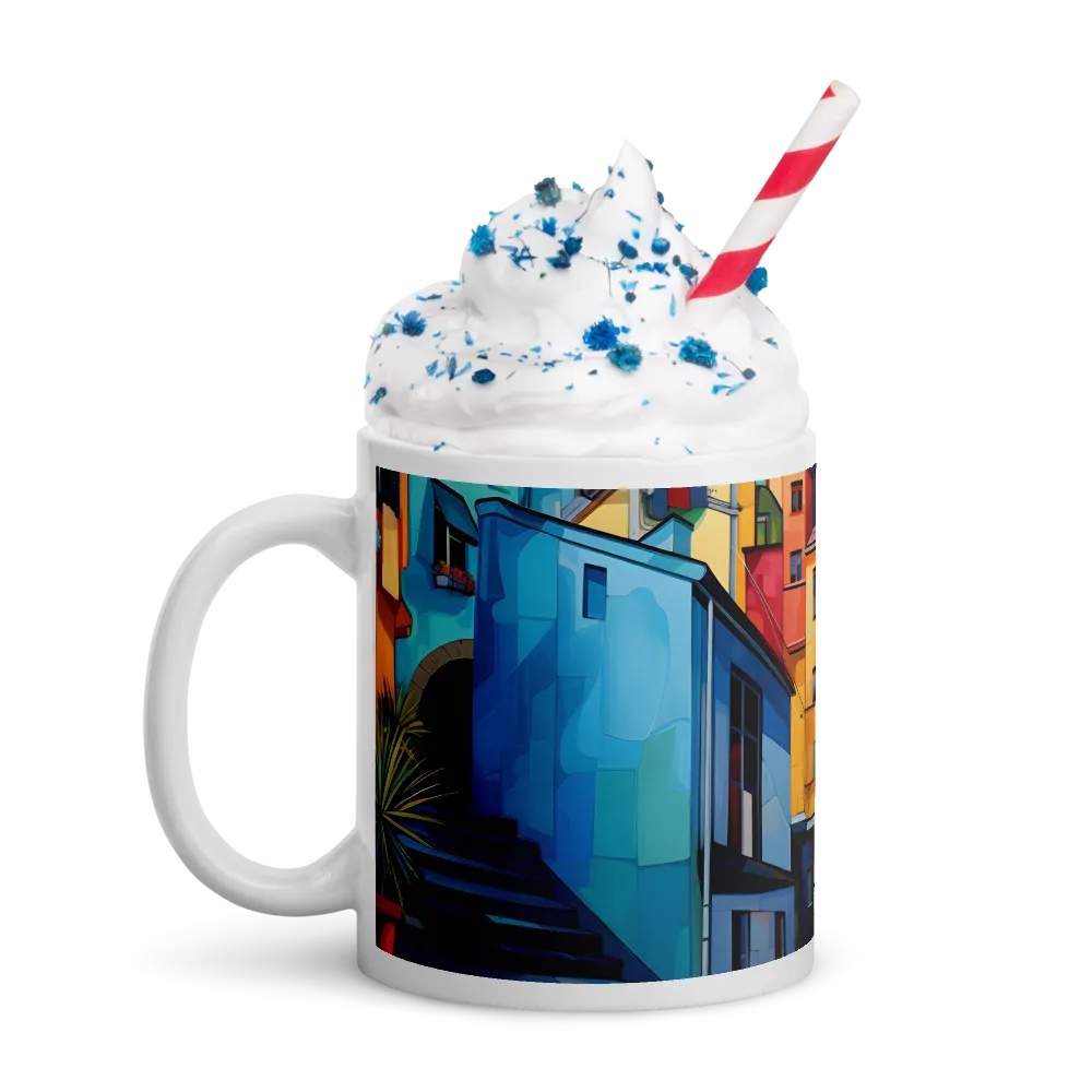 Vibrant Village: A Cubist Journey | Mugs | Multiple Sizes & Colors