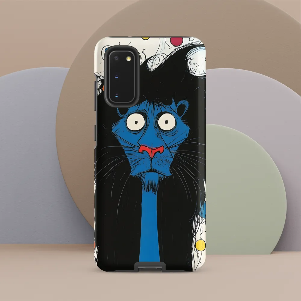 Whimsical Blue Lion
