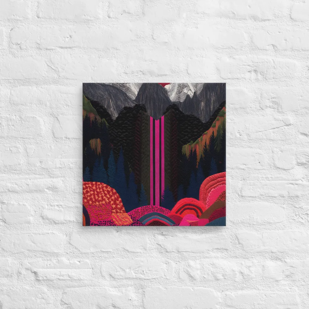 Ethereal Cascade: A Surreal Landscape | Canvas | 16″×16″