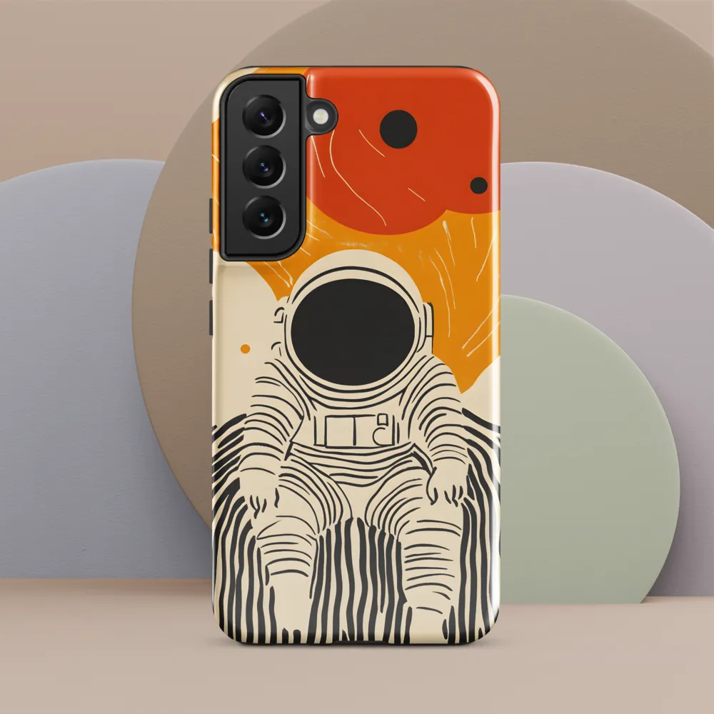Astronaut in Cosmic Thoughts | Phone Case |  S22 Plus | Tough Case | Glossy