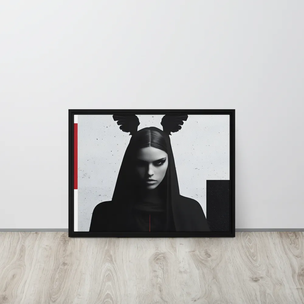 Whispers of Darkness | Canvas with Black Frame | 18″×24″
